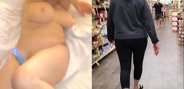  Masturbating Maniac GILF goes grocery shopping